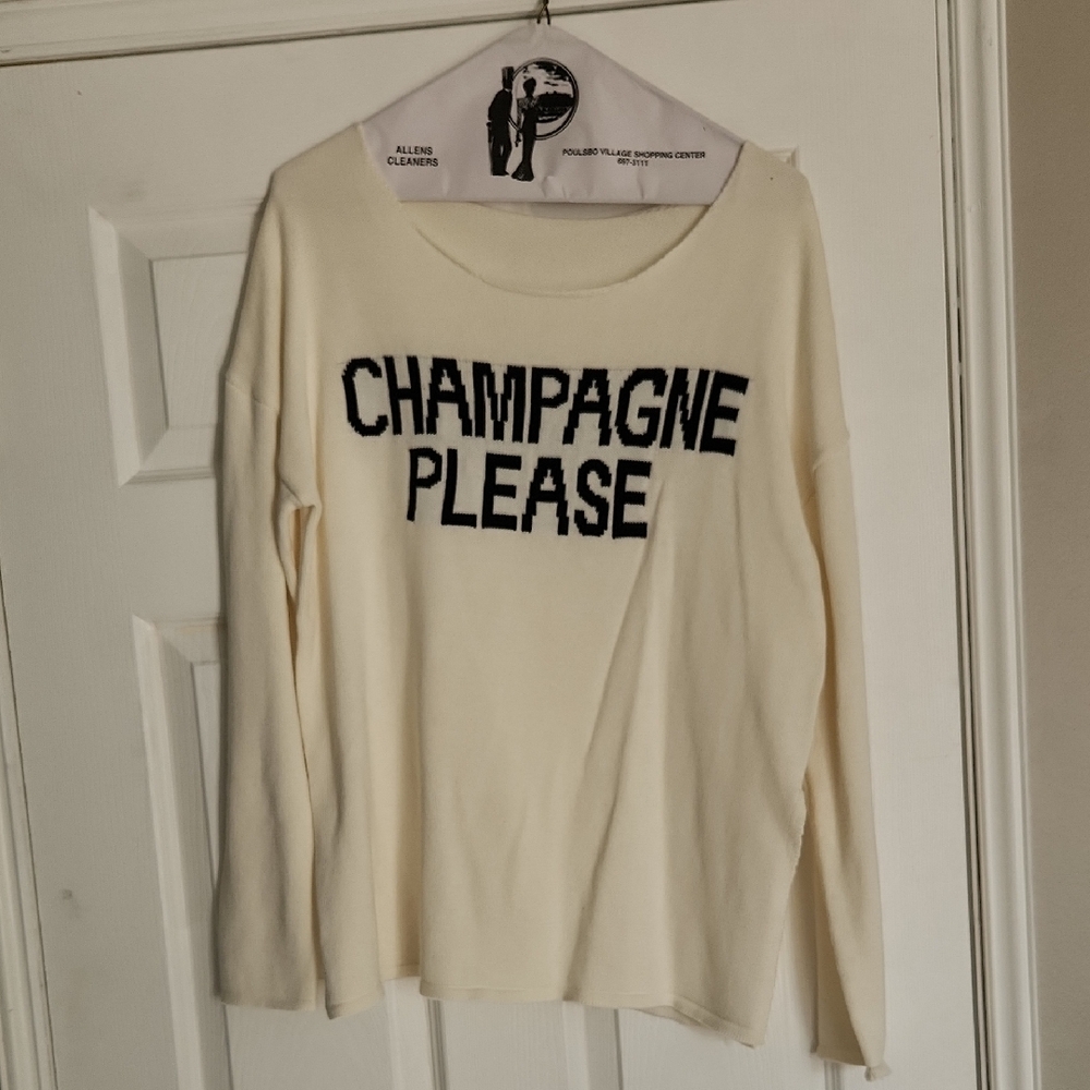 Champagne Please Cream Sweater
